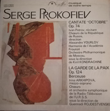 Sergei Prokofiev : Cantate "Octobre" Op.74 / La Garde De La Paix Op.124 (LP)