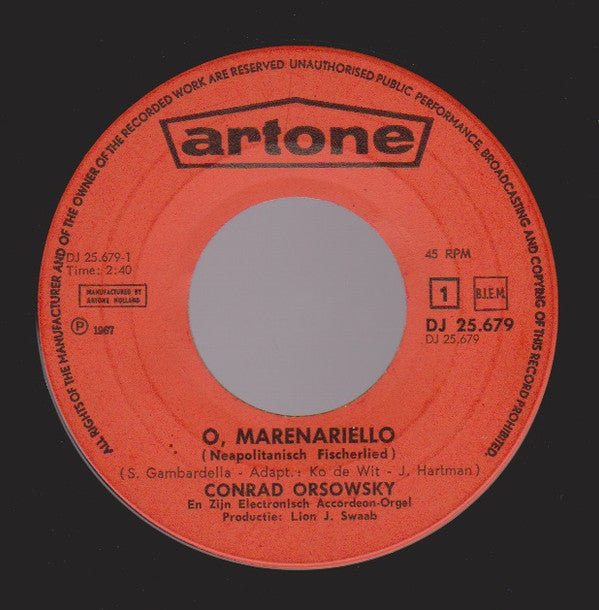 Conrad Orsowsky : O , Marenariello (7")