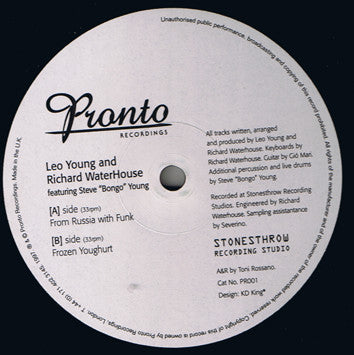 Leo Young And Richard Waterhouse Featuring Steve "Bongo" Young : From Russia With Funk (12")