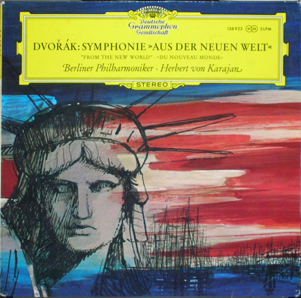 Antonín Dvořák - Berliner Philharmoniker, Herbert von Karajan : Symphonie "Aus Der Neuen Welt" (LP, RE)