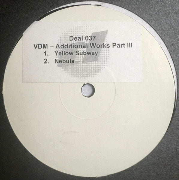 Vincent De Moor : Additional Works III (12", W/Lbl)