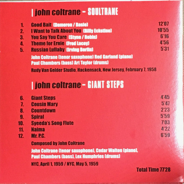 John Coltrane : Giant Steps - The Best of The Early Years 1956-1960 (10xCD, RE, RM + Box, Comp)