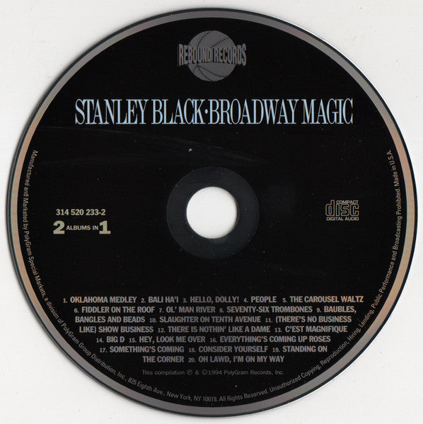 Stanley Black : Broadway Magic (CD, Comp, RE)