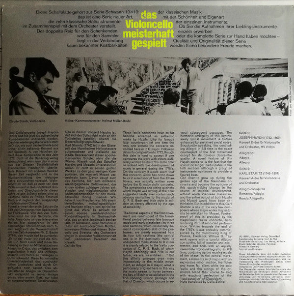Joseph Haydn, Carl Stamitz, Claude Starck, Kölner Kammerorchester, Helmut Müller-Brühl : Das Violoncello Meisterhaft Gespielt (LP, Comp)