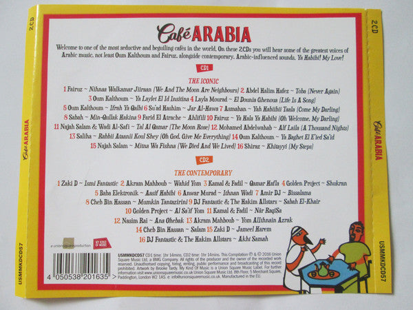 Various : Café Arabia (2CDS Of Essential Arabic Music: Contemporary & Iconic) (2xCD, Comp)