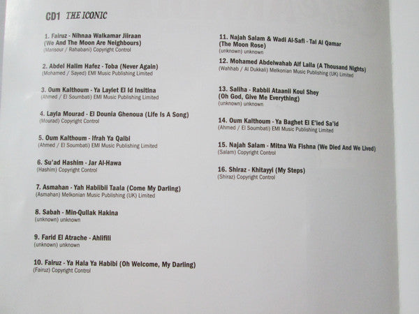 Various : Café Arabia (2CDS Of Essential Arabic Music: Contemporary & Iconic) (2xCD, Comp)