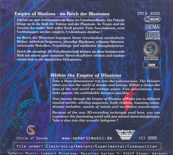 Palantír : Empire Of Illusions (CD, Album, bin)