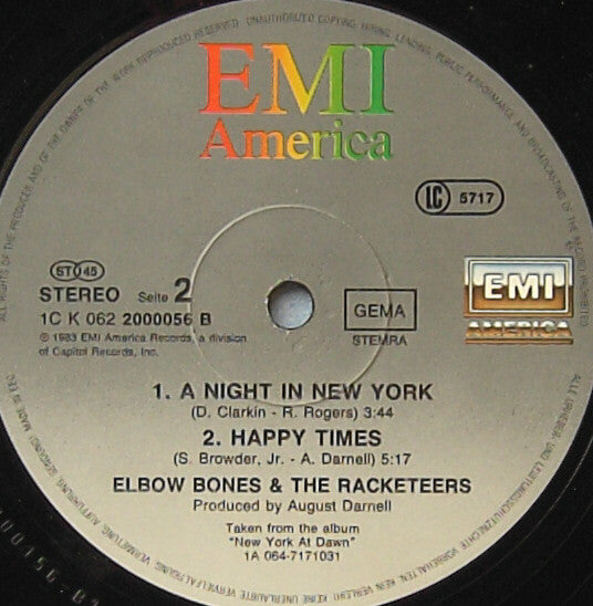 Elbow Bones And The Racketeers : A Night In New York (Extended Version) (12", Maxi)