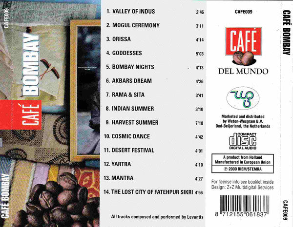 Levantis : Café Bombay (A Musical Taste) (CD, Album)