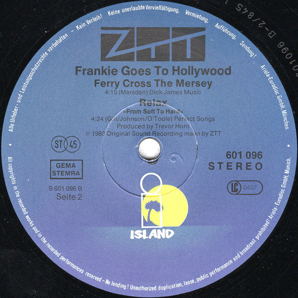 Frankie Goes To Hollywood : Relax (12", Maxi, M/Print, RE)