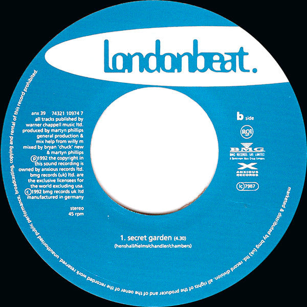 Londonbeat : Lover You Send Me Colours (7", Single)