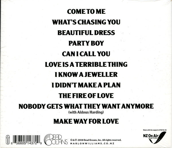 Marlon Williams (6) : Make Way For Love (CD, Album)