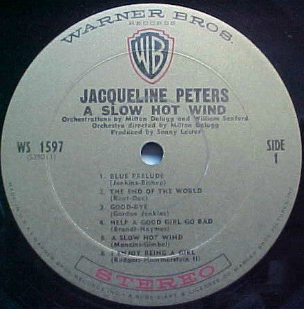 Jacqueline Peters : A Slow Hot Wind (LP, Album)