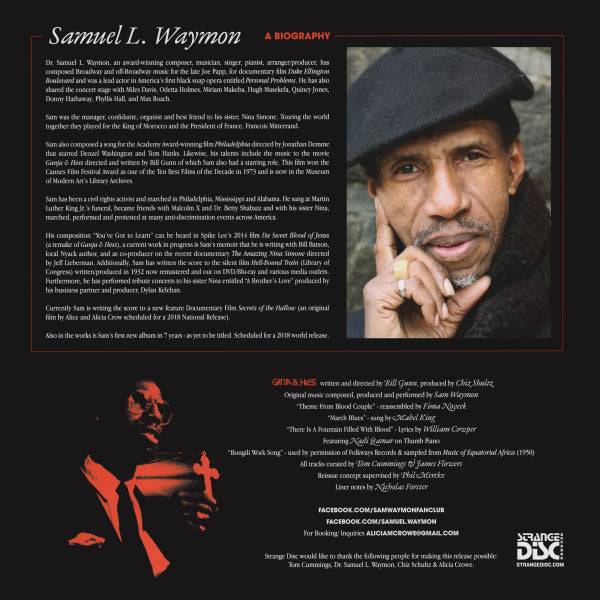 Sam Waymon : Ganja & Hess (Original 1973 Motion Picture Soundtrack) (LP, RSD, Ltd, Bro)