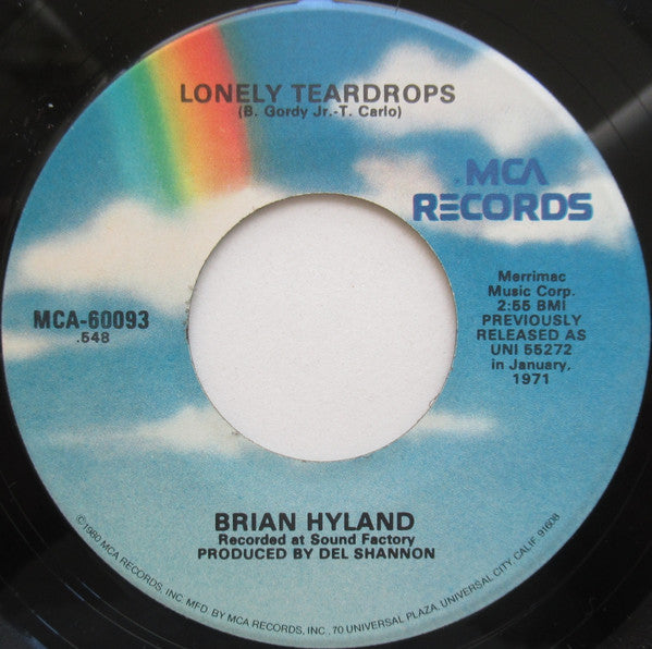 Brian Hyland : Lonely Teardrops / Gypsy Woman (7", RE)