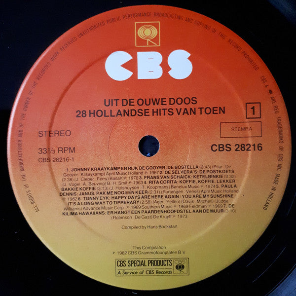 Various : Uit De Ouwe Doos 28 Hollandse Hits Van Toen (2xLP, Comp)