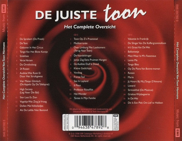 Toon Hermans : De Juiste Toon (Het Complete Overzicht) (3xCD, Comp)