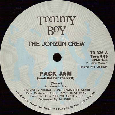 The Jonzun Crew : Pack Jam (Look Out For The OVC) (12")