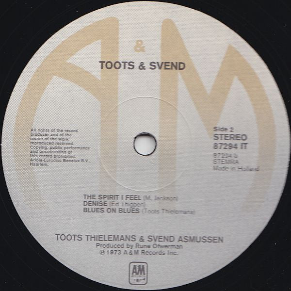 Toots Thielemans And Svend Asmussen : Yesterday And Today (LP, Album)