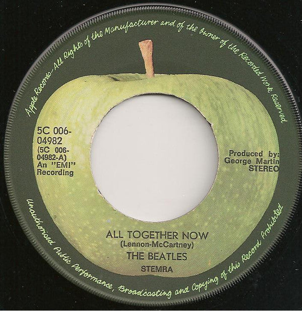 The Beatles : All Together Now (7", Single, Big)