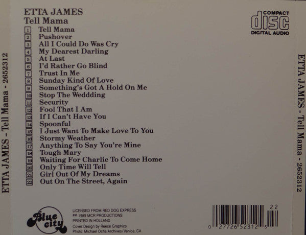 Etta James : Tell Mama 22 Greatest Hits (CD, Comp)