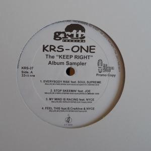 KRS-One : Keep Right Album Sampler (12", Smplr)