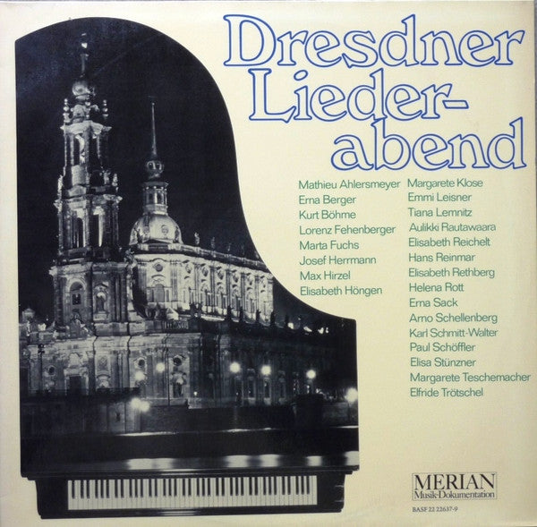 Various : Dresdner Liederabend (2xLP, Comp, Mono)