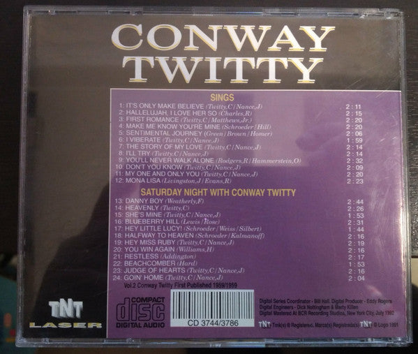 Conway Twitty : Volume 2 - Sings - Saturday Night With Conway Twitty (CD, Comp)