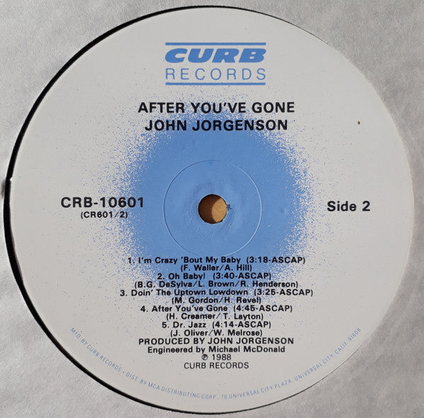 John Jorgenson : After You've Gone (LP, Album)