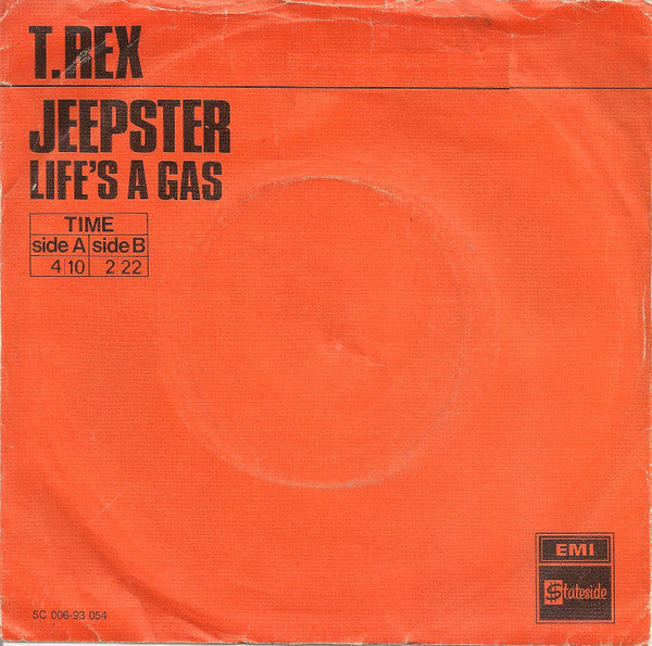 T. Rex : Jeepster (7", Single, Ora)