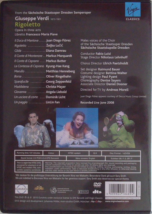 Giuseppe Verdi : Rigoletto (DVD-V, Multichannel, NTSC)