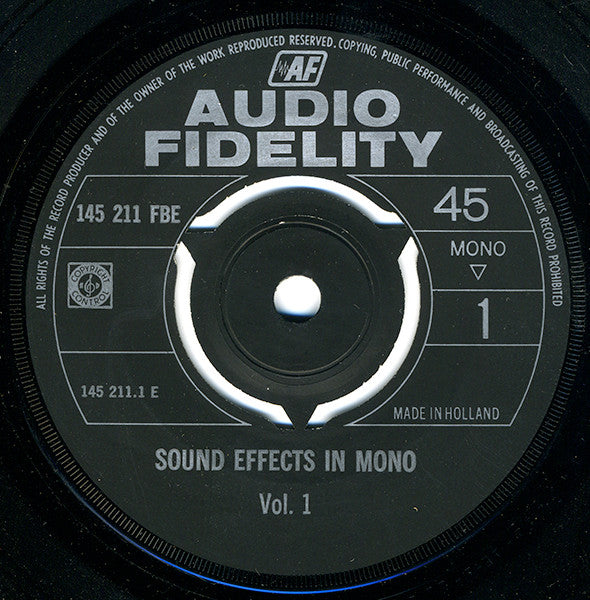 No Artist : Audio Fidelity Sound Effects No. 1 (7", Mono)