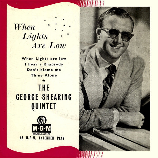 The George Shearing Quintet : When Lights Are Low (7", EP)