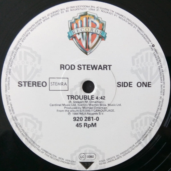 Rod Stewart : Trouble (12", Maxi)