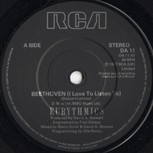 Eurythmics : Beethoven (7", Single)