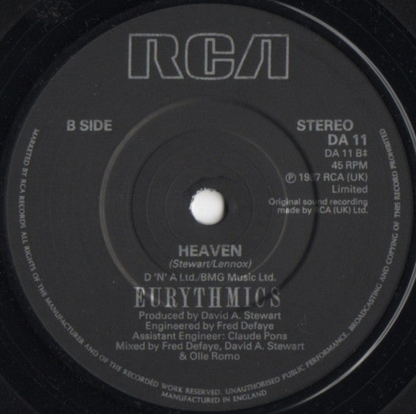 Eurythmics : Beethoven (7", Single)