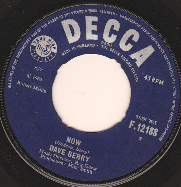 Dave Berry : This Strange Effect (7", Single)