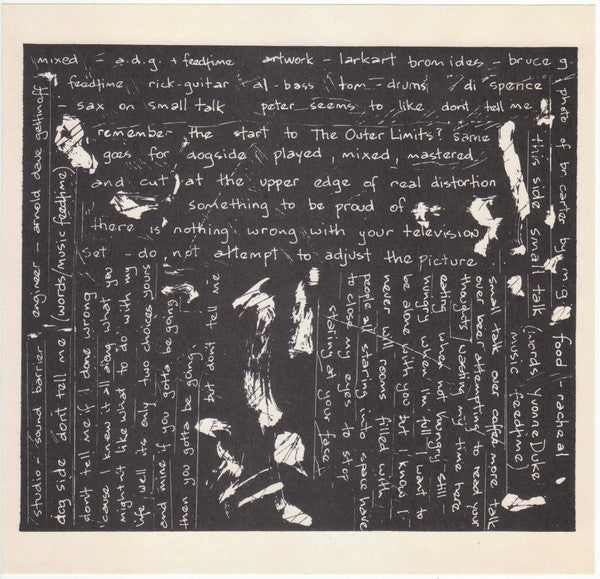 feedtime : Don't Tell Me / Small Talk (7", Single)