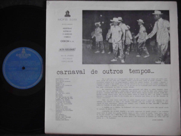 Os Saudosistas : Carnaval De Outros Tempos (LP, Album, Mono)
