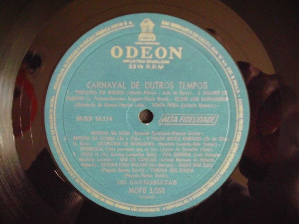 Os Saudosistas : Carnaval De Outros Tempos (LP, Album, Mono)