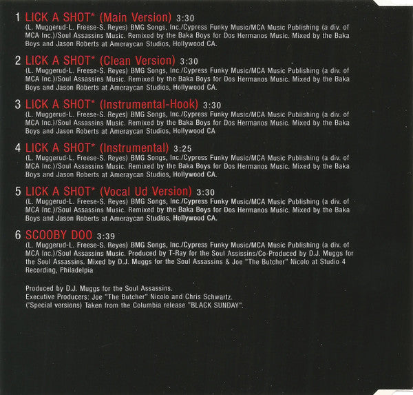 Cypress Hill : Lick A Shot (CD, Maxi)