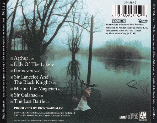Rick Wakeman : The Myths And Legends Of King Arthur And The Knights Of The Round Table (CD, Album, RE, RP)