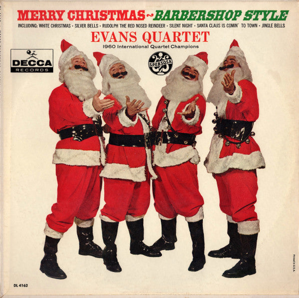 Evans Quartet : Merry Christmas - Barbershop Style (LP, Album, Mono)