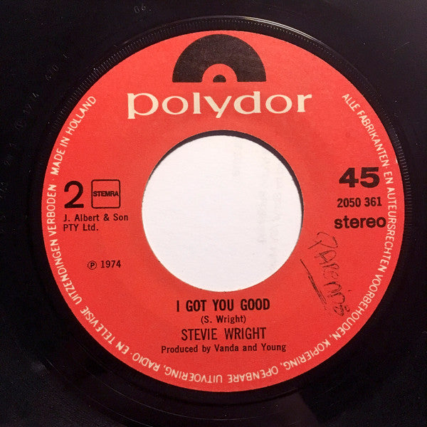 Stevie Wright : Hard Road /  I Got You Good (7", Single)