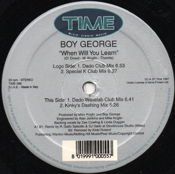 Boy George : When Will You Learn (12")