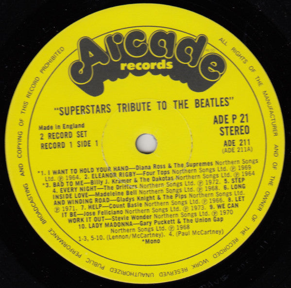 Various : Superstars Tribute To The Beatles (2xLP, Comp)
