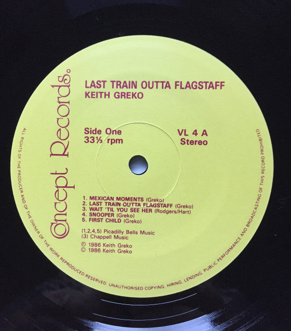 Keith Greko : Last Train Outta Flagstaff (LP, Album)