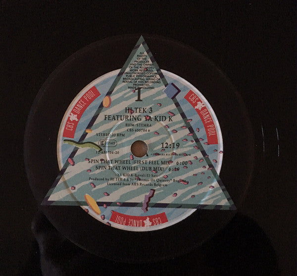 Hi Tek 3 Featuring Ya Kid K : Spin That Wheel (12", Maxi)