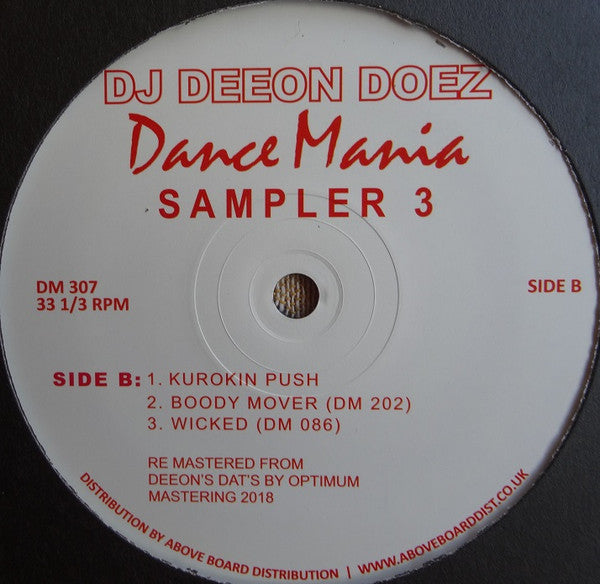 DJ Deeon : Doez Dance Mania Sampler 3 (12", Smplr)