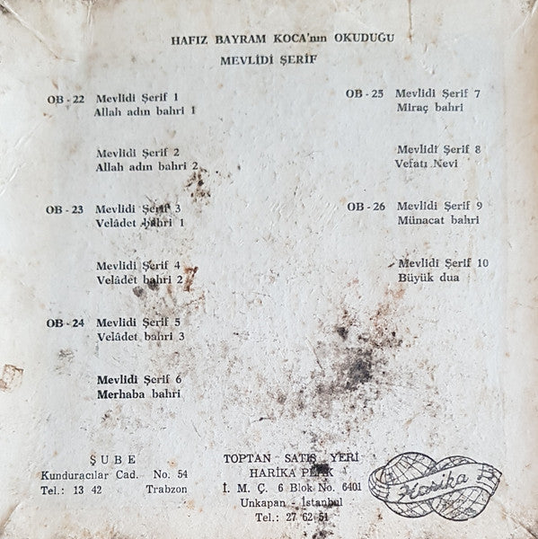 Bayram Koca : Mevlut Mevlidi Şerif (5x7" + Box, Single)